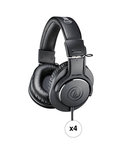 Закрытые мониторные наушники Audio-Technica ATH-M20x (черные, 4 шт.) Audio-technica