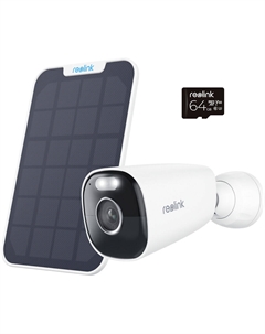 Уличная беспроводная цилиндрическая камера Reolink Argus серии B340 5 МП с ночным видением, прожекторами движения и солнечной панелью