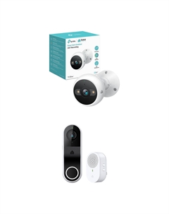 Уличная 4-мегапиксельная Wi-Fi-камера видеонаблюдения TP-Link KC420WS Kasa Cam с умным дверным звонком KD110 Kasa Tp-link