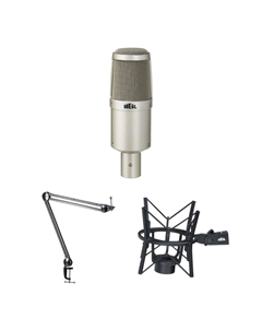 Комплект динамического суперкардиоидного микрофона Heil Sound PR 30 с креплением на стойку и штангой (цвет шампанского) Heil sound