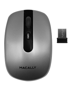 Беспроводная оптическая радиочастотная мышь Macally Rechargeable для Mac и Windows