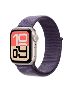 Умные часы Apple Watch SE 3, 2025 (GPS + Cellular), 40 мм, Starlight Aluminum Case/Textile Purple Fog Sport Loop