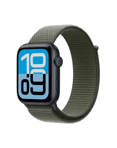 Умные часы Apple Watch SE 3, 2025 (GPS + Cellular), 44 мм, Midnight Aluminum Case/Textile Forest Sport Loop
