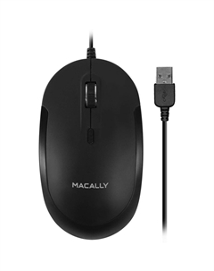 Оптическая бесшумная USB-мышь Macally (черная)