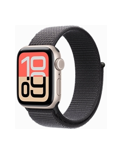 Умные часы Apple Watch SE 3, 2025 (GPS + Cellular), 40 мм, Starlight Aluminum Case/Textile Dark Gray Sport Loop