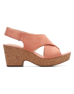 Сандалии на плоской подошве, розовый Clarks