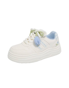 Дышащие женские скейтерские кеды низкие бежево-голубые, цвет Beige Blue Jimixiong