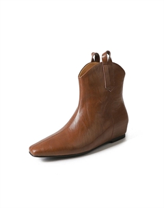 Женские полусапожки черные/коричневые/серебристые - коричневые, цвет Brown Echo&yolo