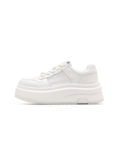 Женские скейтерские кеды лоу-топ белые, цвет White C°banner