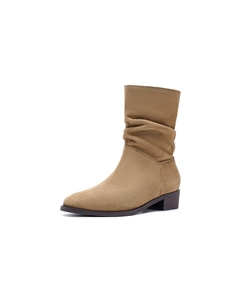 Черно-хаки замшевые женские угги на шнуровке с меховой подкладкой, цвет Khaki Fleece-Lined Harson