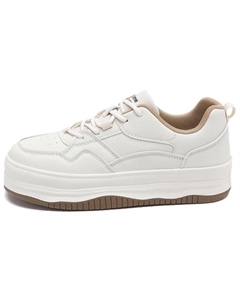 Женские скейтерские кроссовки 3 см бежево-черные, цвет Beige Black 15 mins