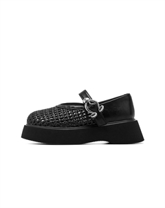 Женские туфли Мэри Джейн на платформе черные, цвет Black C°banner