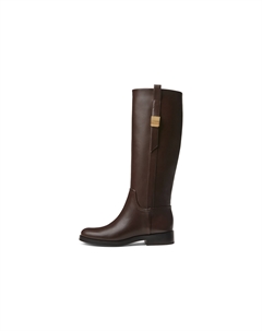 Маленькие высокие ботинки CK до колена 3,3 см женские разноцветные - тёмно-коричневый тёмно-коричневый, цвет Dark Brown Dark Brown Charles&keith