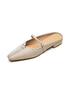 Женские противоскользящие тапочки с облегающим мысом и подошвой из термопластичной резины абрикосового цвета, цвет Apricot Echo&yolo