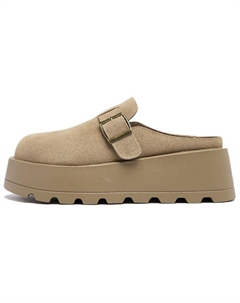 Закрытые тапочки женские 6,5 см светло-хаки, цвет Light Khaki 15 mins