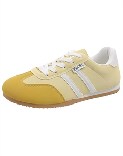 Дышащие нескользящие легкие женские скейтерские кеды лоу-топ желтые, цвет Yellow Jimixiong