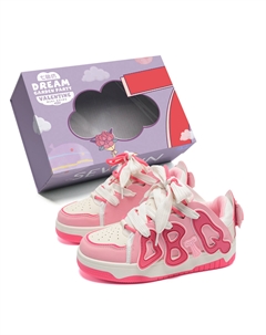 Скользоустойчивые износостойкие дышащие женские лоу-топ скейтбордские кеды Pink White, цвет Pink White 7 sevfun