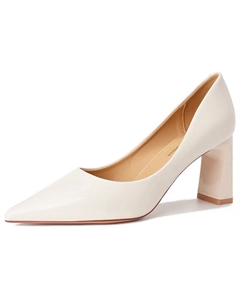 Женские туфли на платформе с массивным каблуком экрю, цвет Ecru Lan miao