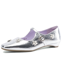 Мэри Джейн туфли женские экрю/серебро, цвет Silver Josiny