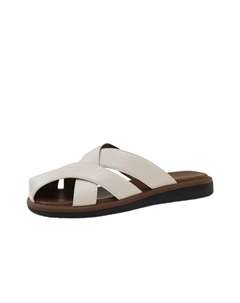 Закрытые тапочки женские Box бежевые, цвет Beige Bigtree