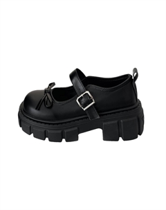 Туфли Мэри Джейн на массивном каблуке женские черные, цвет Black 7 sevfun