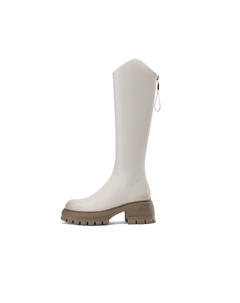 Женские сапоги высокие с подкладкой из флиса на платформе, бежевый Daphne