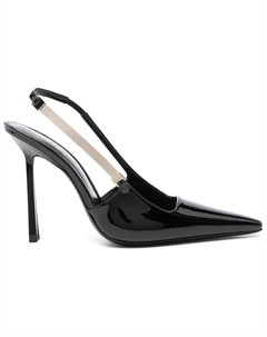 Туфли на высоком каблуке 11 см женские черные Saint laurent