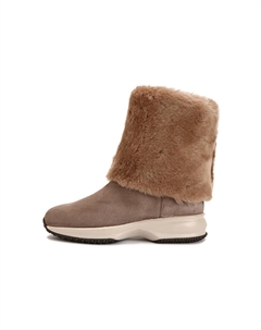 Интерактивные термоусадочные сапоги для женщин коричневые Hogan