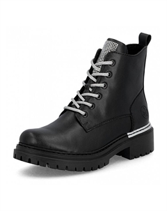 Женские ботинки со стразами, черный Rieker