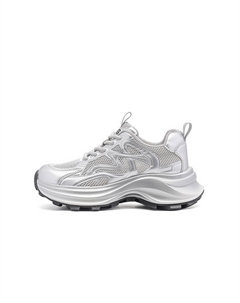 Низкие массивные кроссовки женские Silver Gray, цвет Silver Gray Red dragonfly