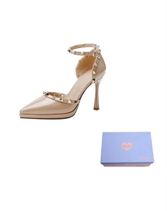 Женские туфли на платформе с массивным каблуком абрикосового цвета, цвет Apricot Xingdiman