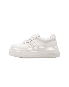 Женские скейтерские кеды лоу-топ белые, цвет White C°banner