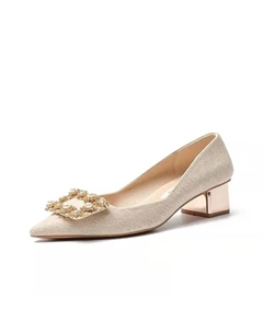 Женские туфли на платформе с массивным каблуком шампань, цвет Champagne Take the qin