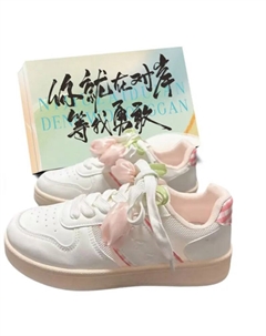 Дышащие женские скейтерские кеды низкие с аксессуаром "Розовый тюльпан" и коробкой, цвет Pink Tulip Accessory+Shoe Box Jimixiong