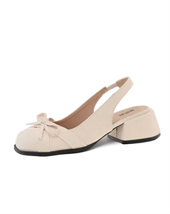 Женские туфли на платформе с массивным каблуком экрю, цвет Ecru 7 sevfun