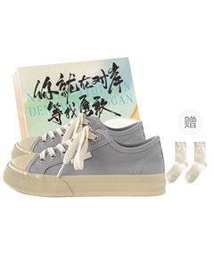 Низкие женские кеды из холста синие с коробкой, цвет Blue+Shoe Box Jimixiong