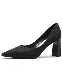 Женские туфли на платформе с массивным каблуком экрю и черные, цвет Black Goso