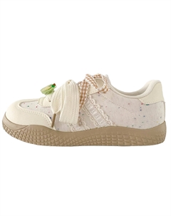 Женские низкие скейтерские кеды бежевые, цвет Beige Jimixiong