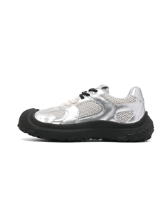 Серебристые женские низкие повседневные туфли с износостойким дышащим покрытием, цвет Silver Red dragonfly