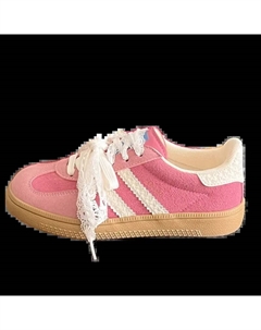Женские низкие скейтерские кроссовки с розовой лентой, цвет Pink Ribbon Accessory Jimixiong