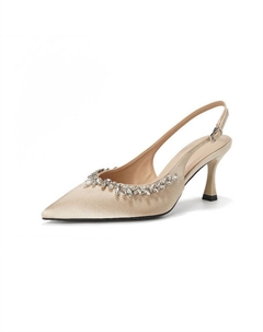 Женские туфли на высоком каблуке серебристо-шампань, цвет Champagne 7 sevfun