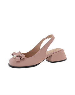 Женские туфли на платформе с массивным каблуком - розовые, высота 4 см, цвет Pink-4cm Take the qin