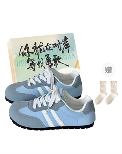 Женские повседневные кеды низкие черно-голубые голубой+коробка, цвет Sky Blue+Shoe Box Jimixiong