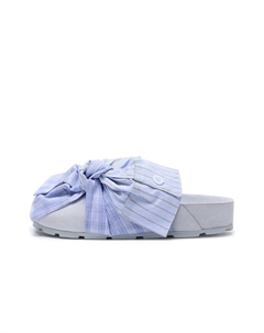 Тихие абразивостойкие закрытые тапочки женские Blue, цвет Blue Cat seven seeks