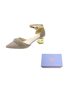 Женские туфли на платформе с массивным каблуком шампань, цвет Champagne Xingdiman