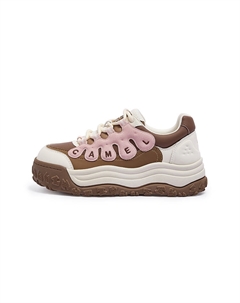 Женские противоскользящие устойчивые к истиранию скейтерские туфли Pink/Brown, цвет Pink/Brown Camel