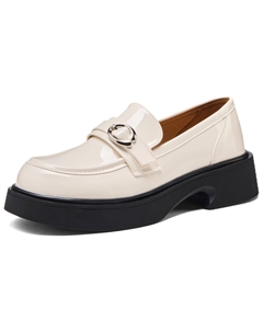 Лоферы женские черные/экрю, цвет Ecru Josiny