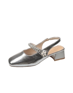 Женские туфли на платформе с массивным каблуком серебристые, цвет Silver Jepsen