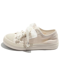 Женские низкие скейтерские кеды бежевые, цвет Beige Jimixiong