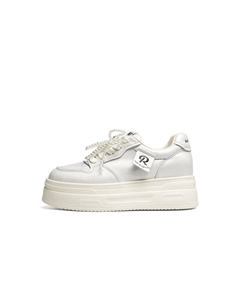 Женские устойчивые к истиранию низкие скейтерские кроссовки Pearlescent Silver, цвет Pearlescent Silver Red dragonfly